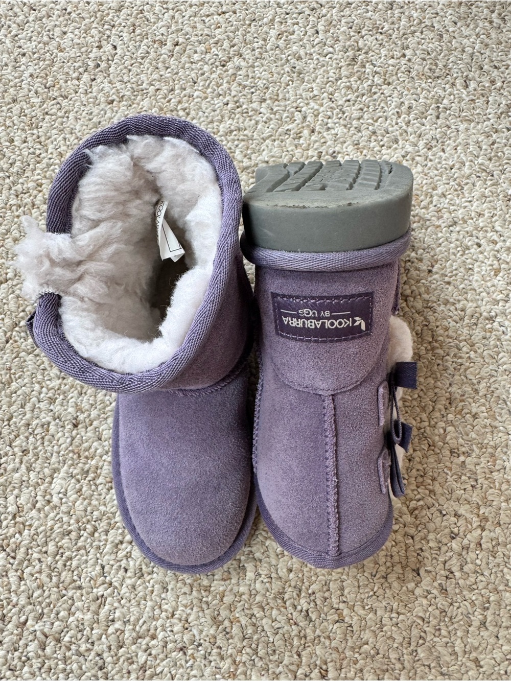 Koolaburra Kids Lavender Shearling-Lined Boots